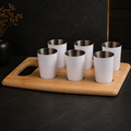BAMBOO SHOT GLASS TRAY SET