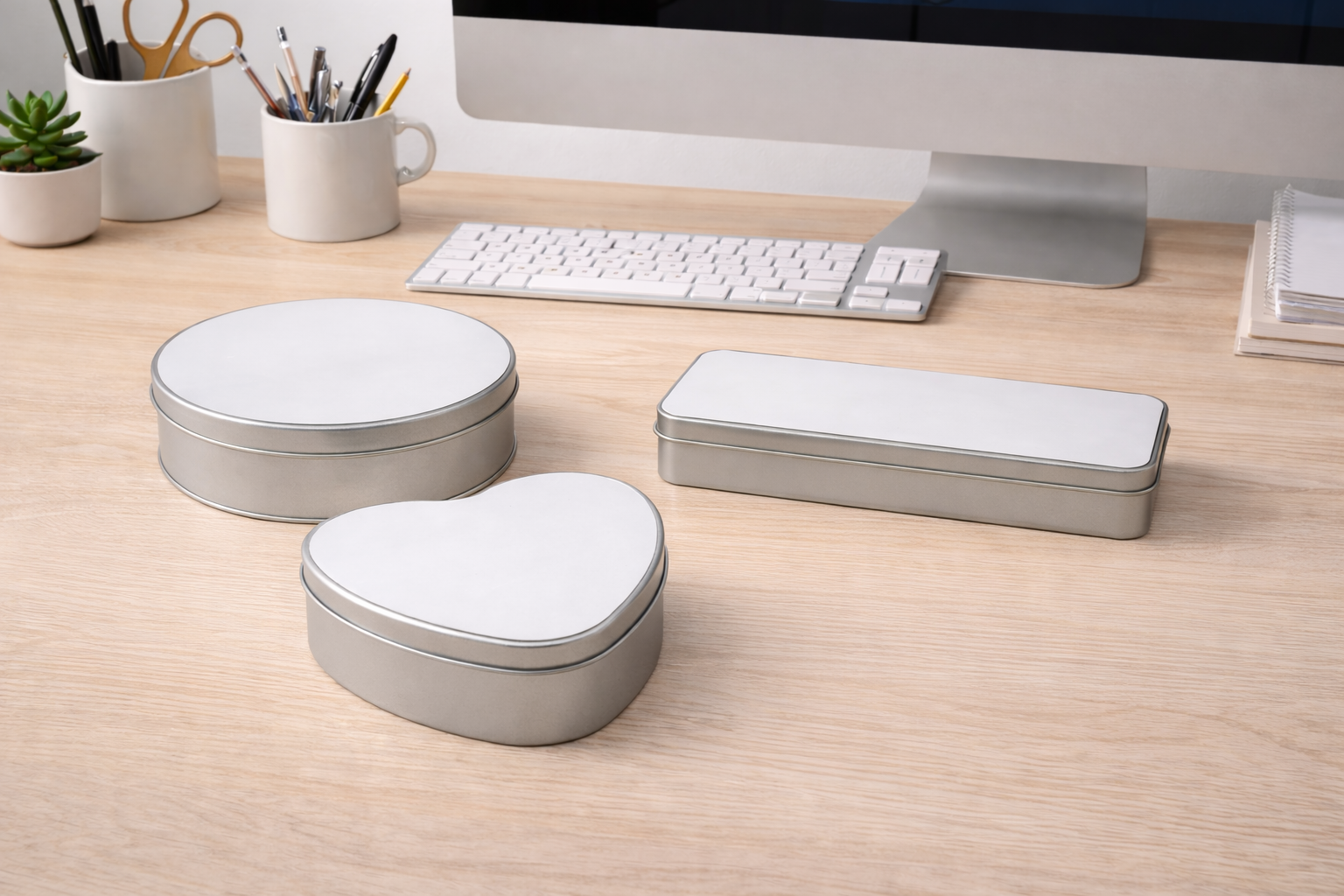 LARGE METAL TINS