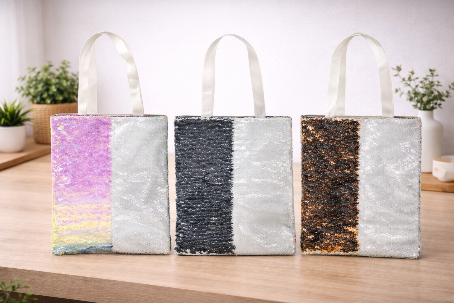 SEQUIN TOTE BAG