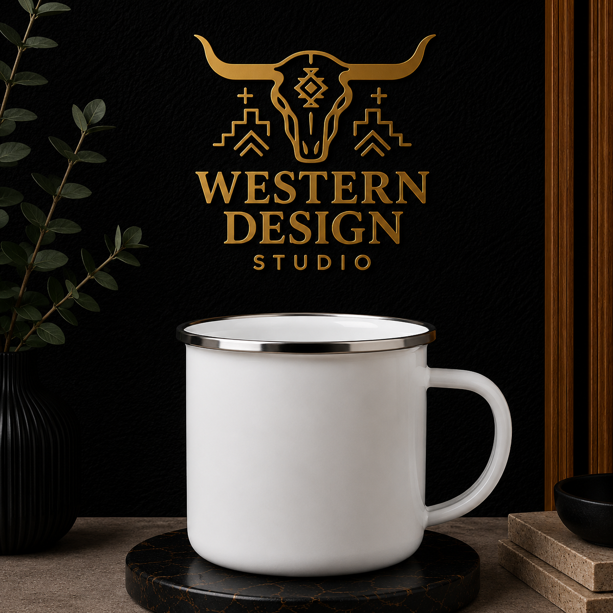 ENAMEL MUG