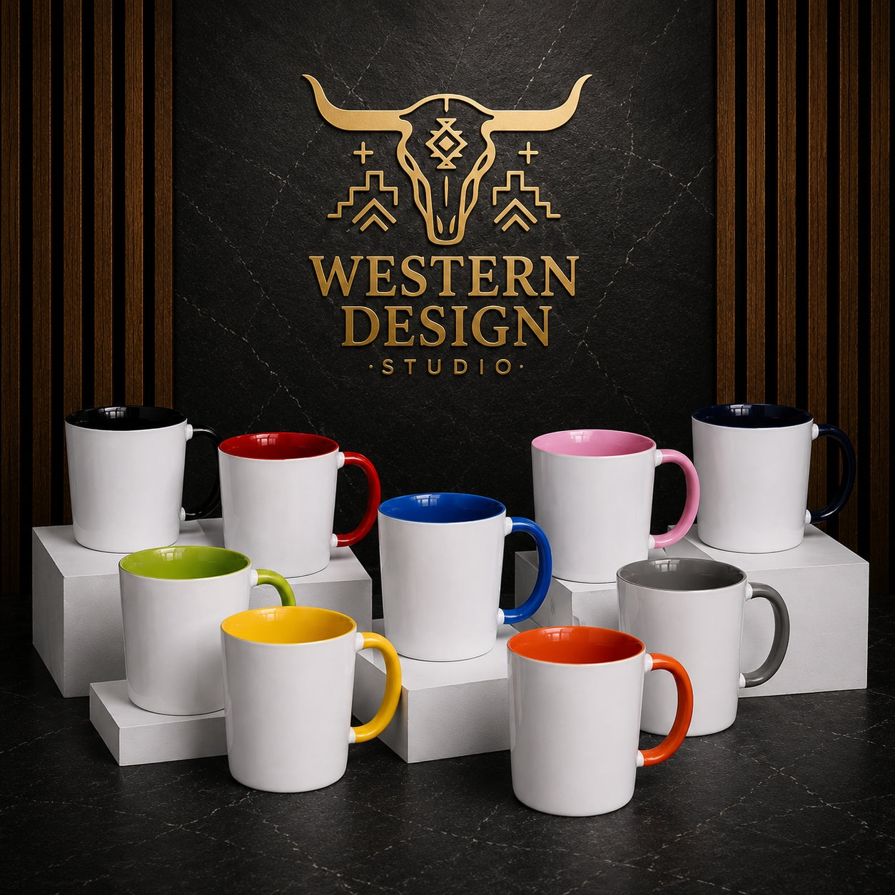 TWO TONE COFFEE MUGS